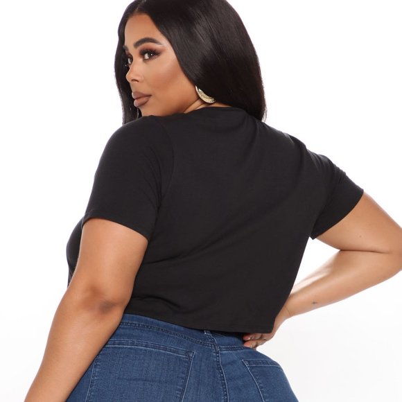 Savage Tie Front Top - Black/Red - Picture 4 of 4